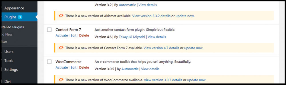 keep wordpress plugins up to date